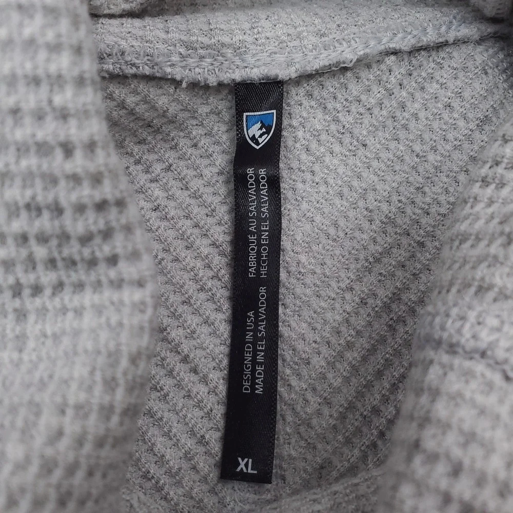 Kuhl Petra Turtleneck Womens Extra Large Gray Thermal Pullover‎ Thumbhole Sleeve